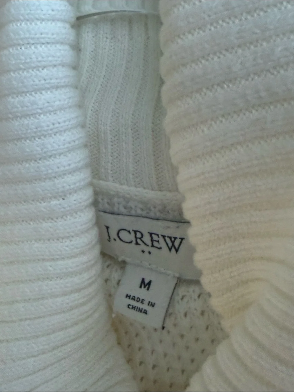 J. Crew Cream Turtleneck Sweater